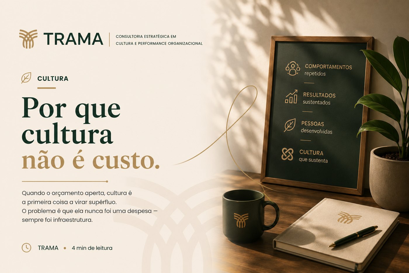 Por que cultura n&atilde;o &eacute; custo